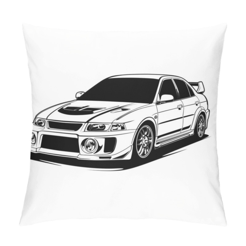 Personality  Car Vector Illustration For Conceptual Design Pillow Covers