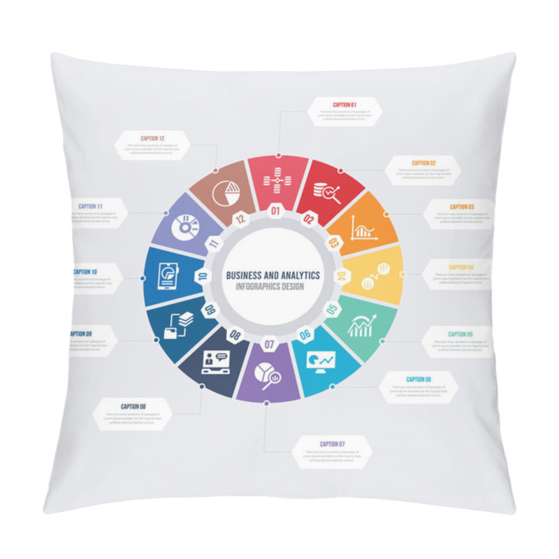 Personality  Round 12 Options Business And Analytics Infographic Template Des Pillow Covers