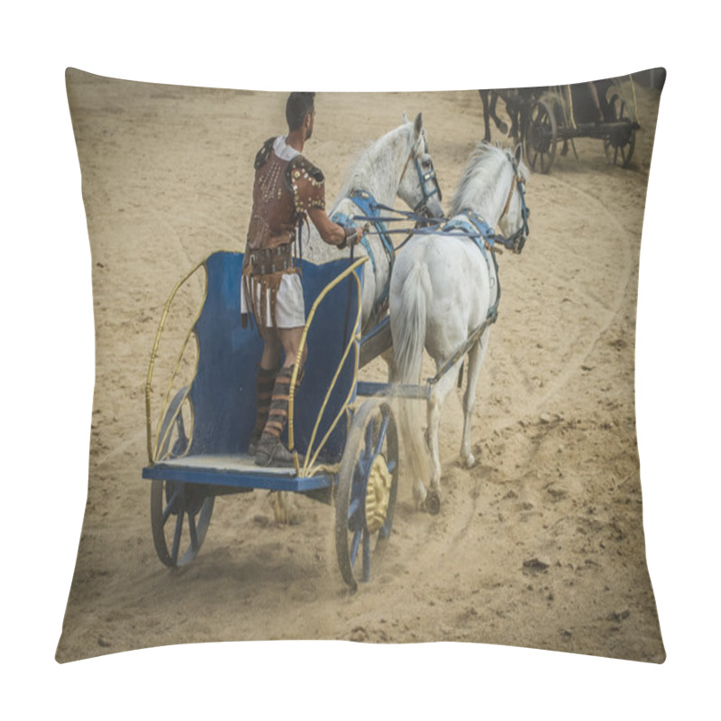 Personality  Chariot Race In A Roman Circus Pillow Covers