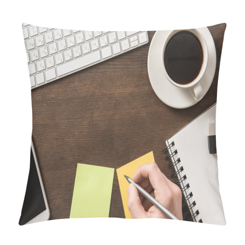 Personality  Man Writing On Sticker Pillow Covers