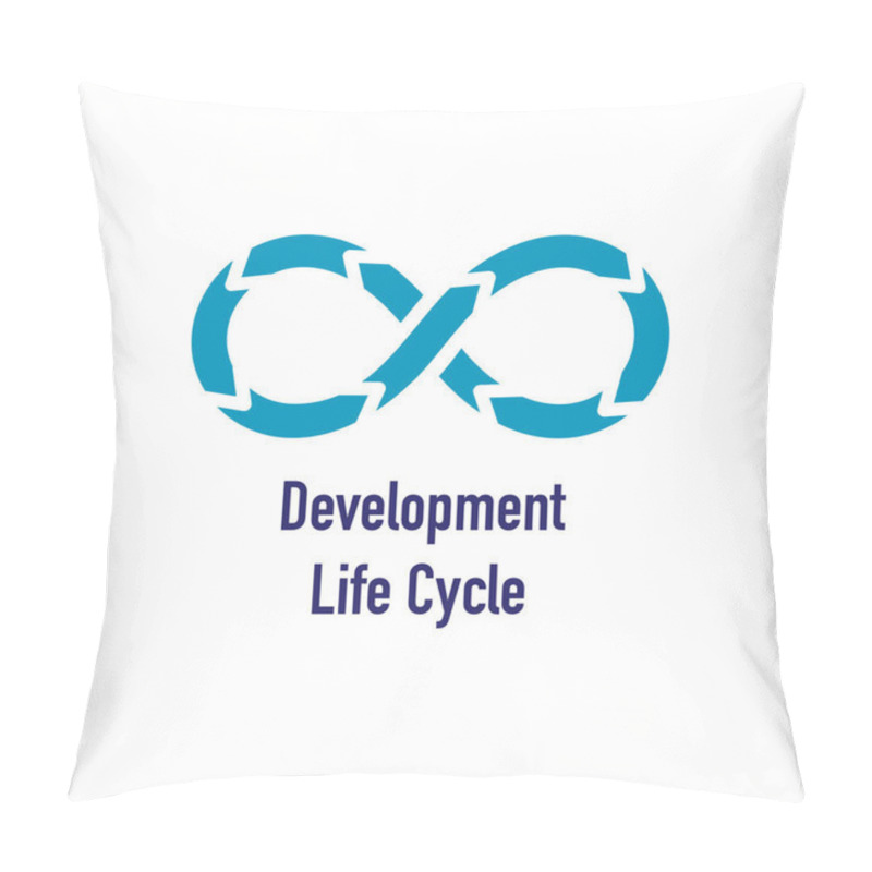 Personality  Development Operations With Life Cycle - DevOps Icon Pillow Covers