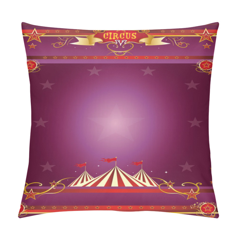 Personality  Circus Purple Poster. Pillow Covers