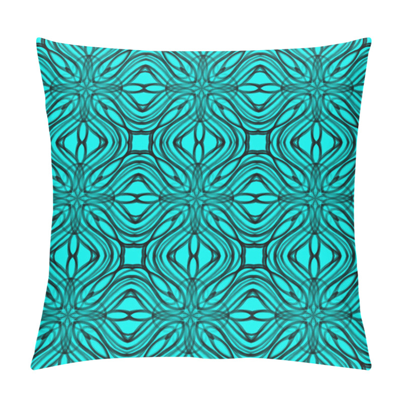 Personality  Seamless Abstract Geometric Floral Monochrome Surface Pattern With Symmetrical Form Repeating Horizontally And Vertically. Use For Fashion Design, Home Decoration, Wallpapers And Gift Packages. Pillow Covers