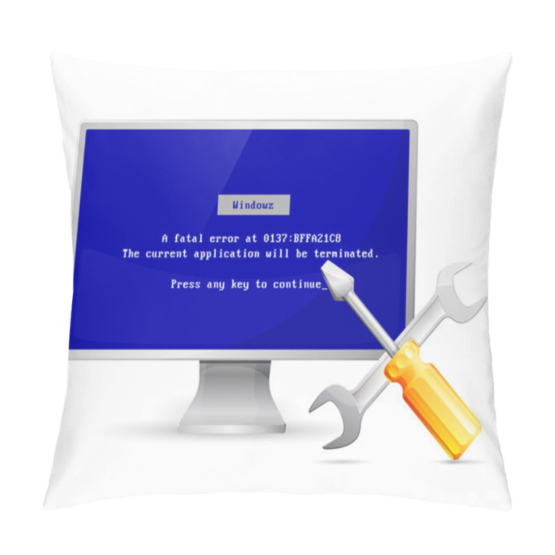 Personality  Display Shows Error Message Pillow Covers