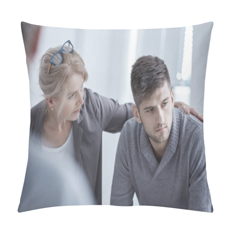 Personality  Psychologist And Patient Pillow Covers