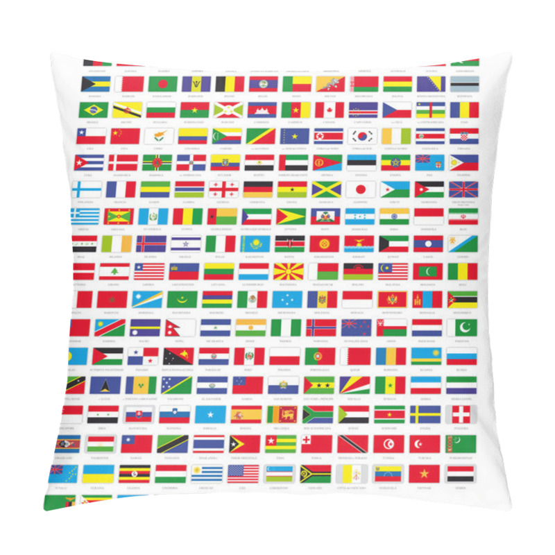 Personality  Flags Of The World Pillow Covers