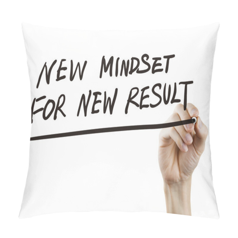 Personality  New Mindset For New Results Words Written By Hand Pillow Covers