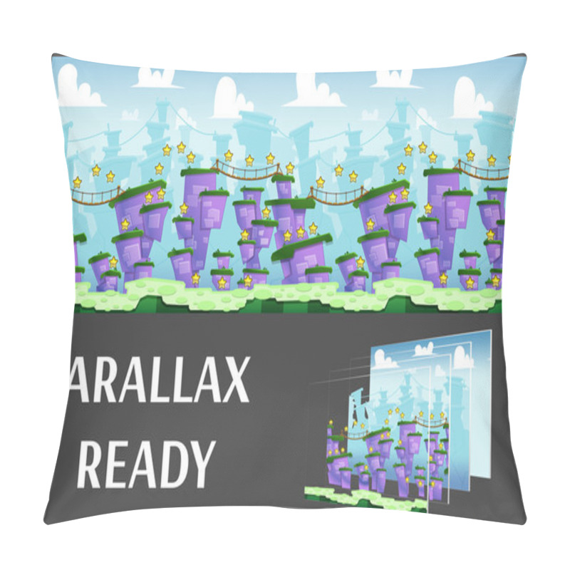 Personality  Cartoon Landscape For Game Interface Pillow Covers