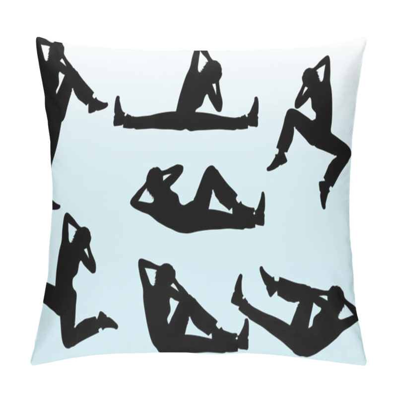 Personality  Woman Aerobic Poses Pillow Covers