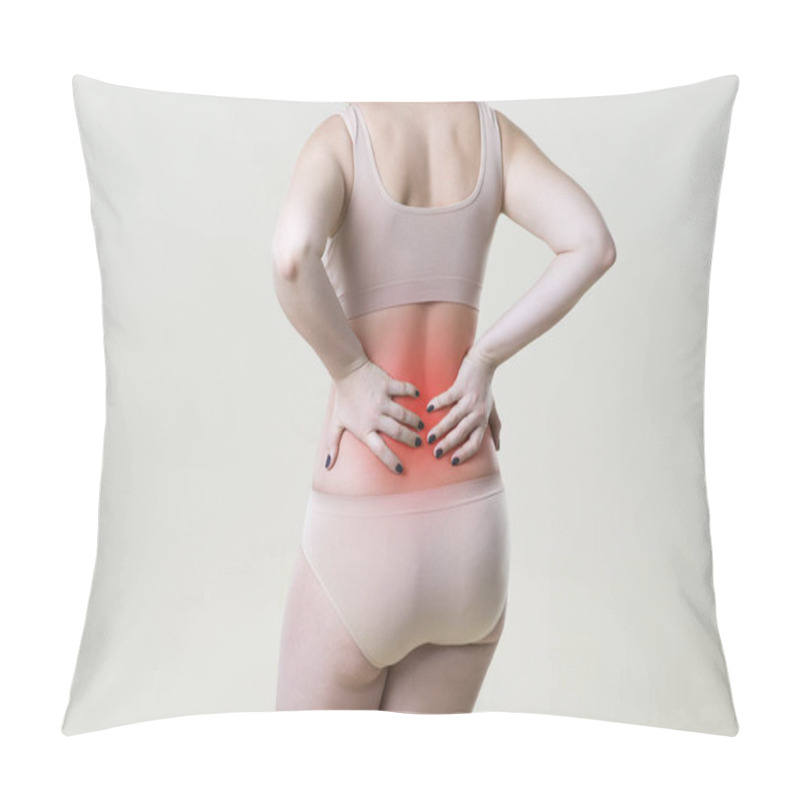 Personality  Back Pain, Kidney Inflammation, Ache In Woman's Body Pillow Covers