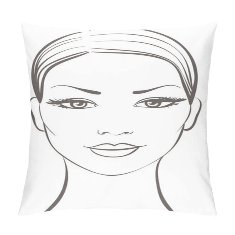 Personality  Beautiful Woman Face Pillow Covers