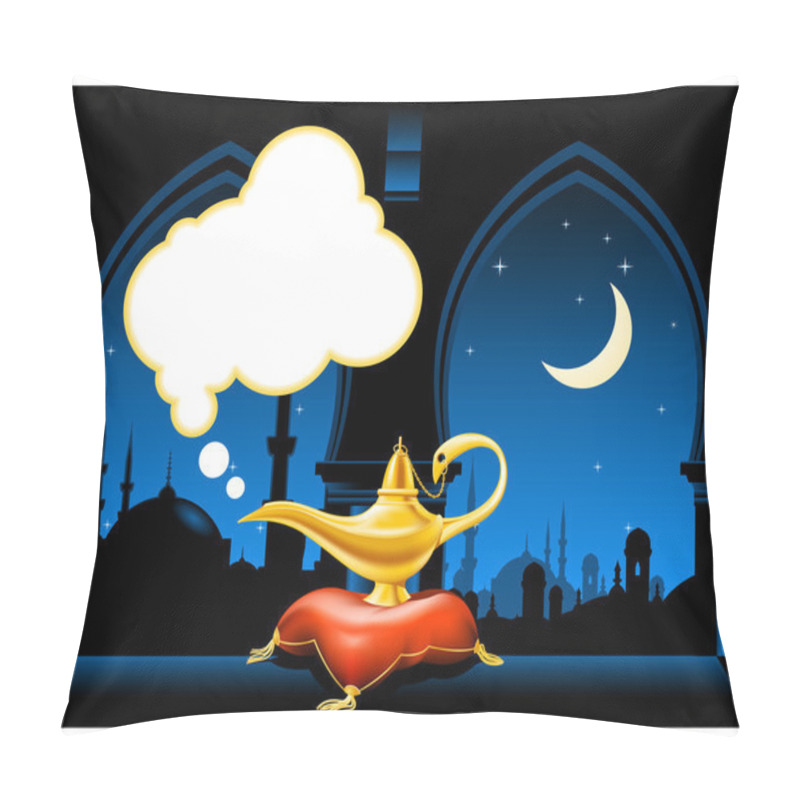 Personality  Magic Lamp And Arabic City Skyline Pillow Covers