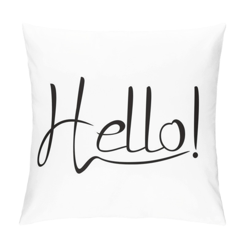 Personality  HELLO Calligraphy With Modern Line For Banner, Greeting Card Or Wallpaper. Pillow Covers