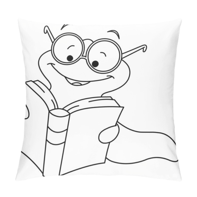 Personality  Outlined Book Worm Pillow Covers