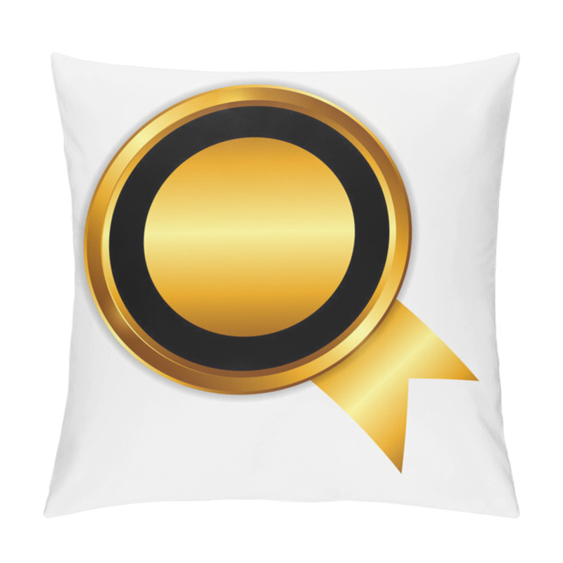 Personality  Vector Gold Sign, Label Template Pillow Covers