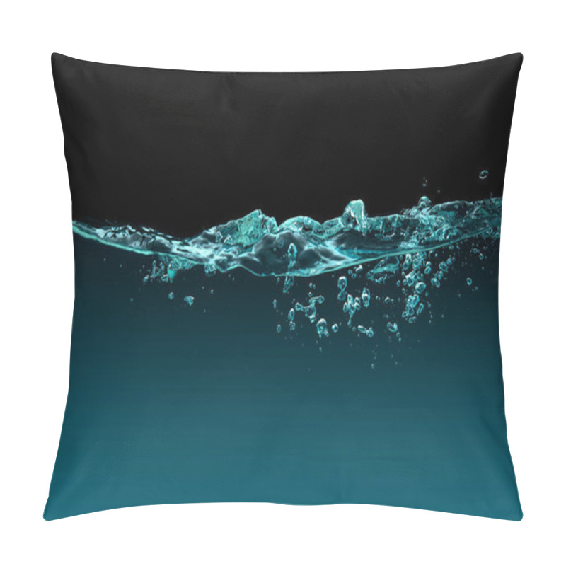 Personality  Waterline. Healthy And Fresh Water With Oxygen Bubbles Pillow Covers