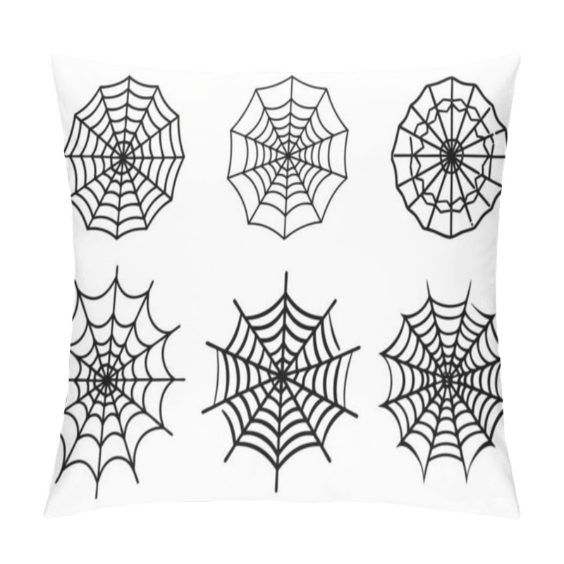 Personality  Spider Web. Spider Web Icon Design Art Vector Illustration. Pillow Covers