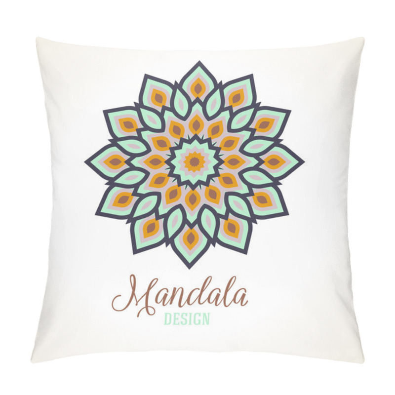 Personality  Vector Madala, Round Ornament Pillow Covers