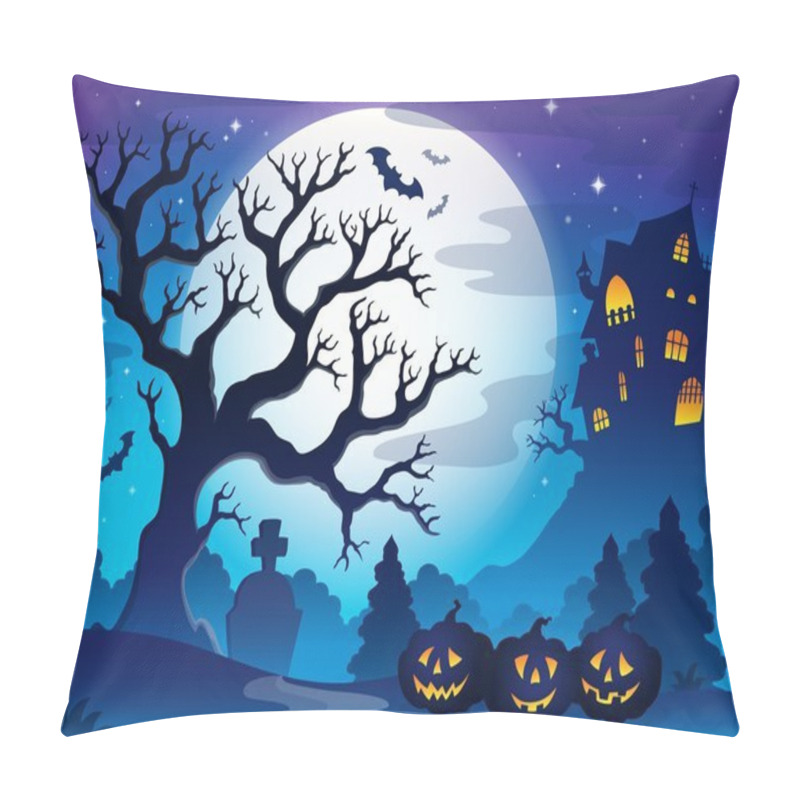 Personality  Spooky Tree Theme Image 3 Pillow Covers