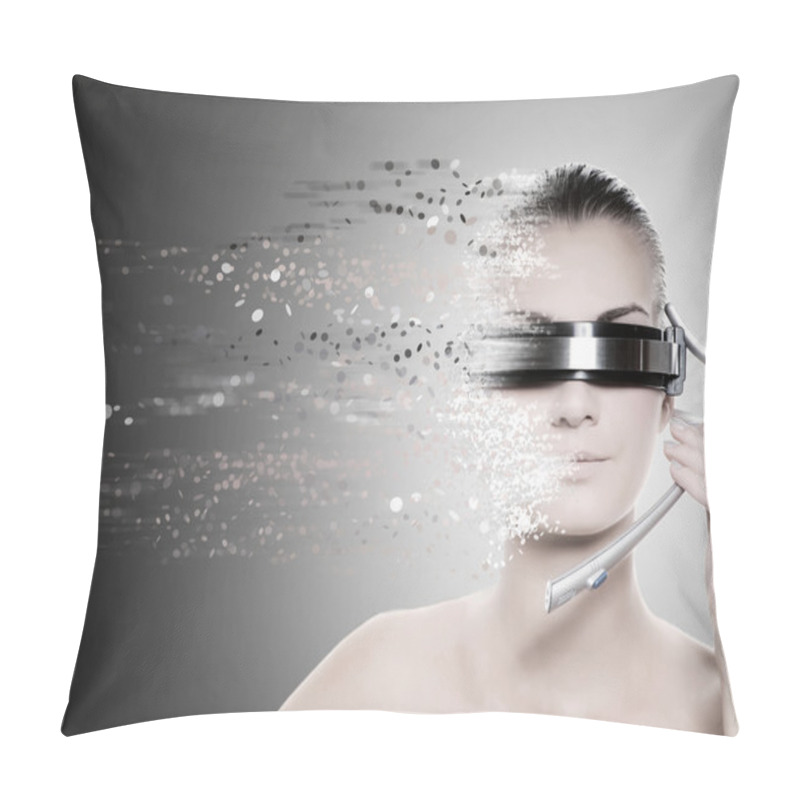 Personality  Female Robot Online Support Pillow Covers