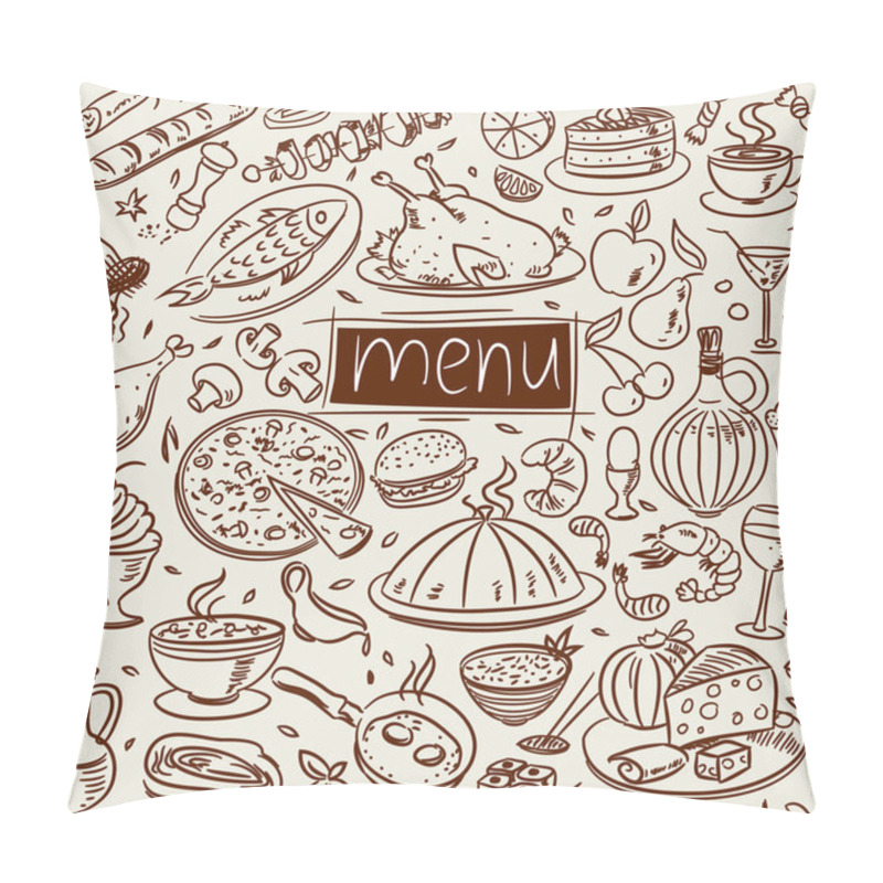 Personality  Food Sketch Pillow Covers