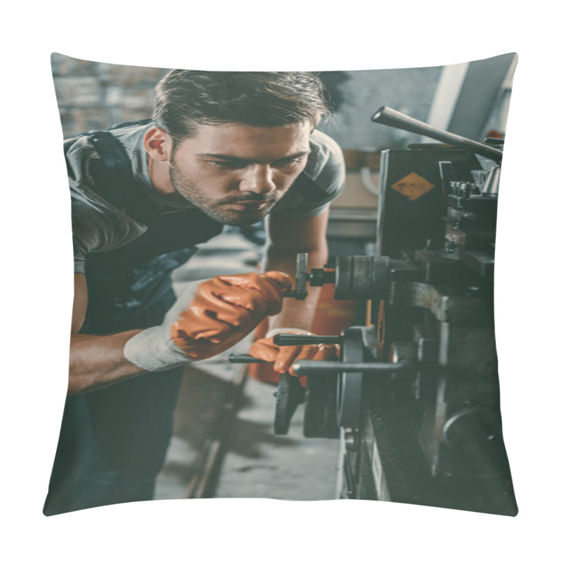 Personality  Mechanic Working In Repair Shop Pillow Covers