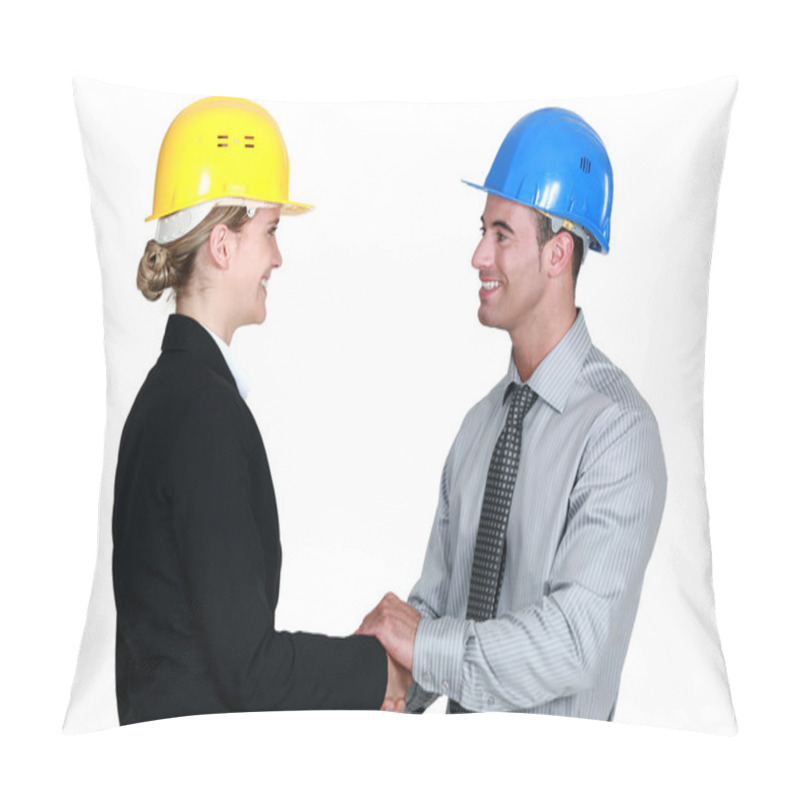 Personality  Architects Shaking Hands Pillow Covers