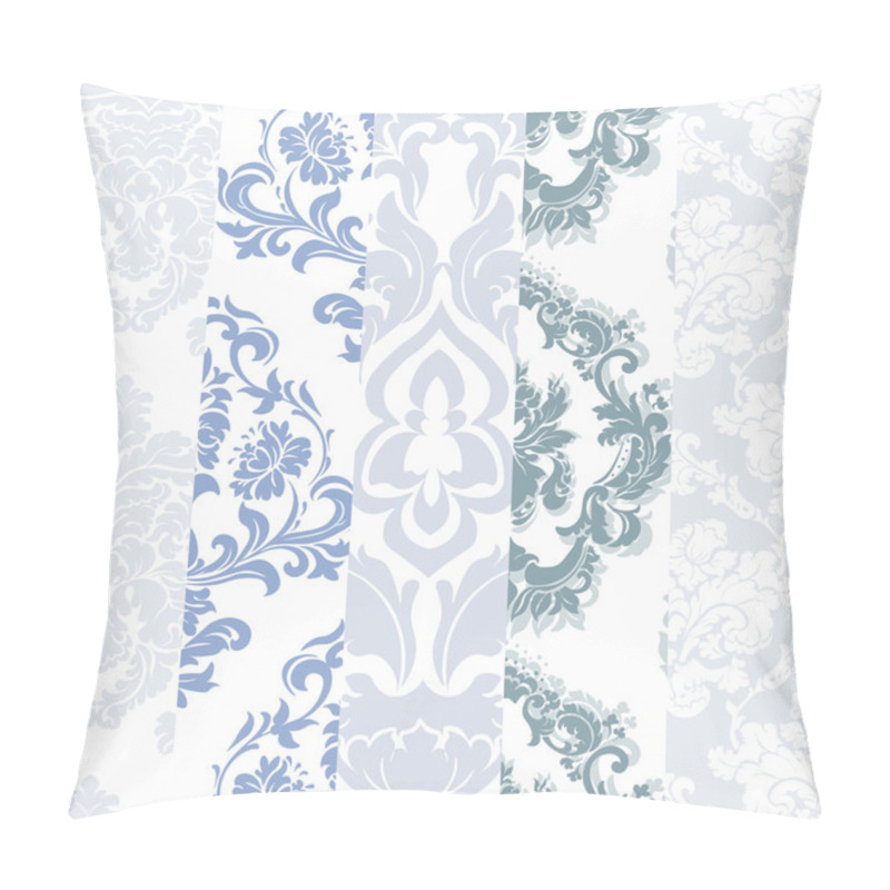 Personality  Vector Floral Damask Ornament Patterns Set Pillow Covers