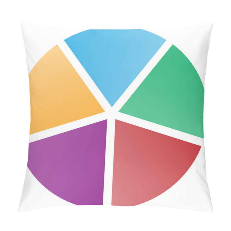 Personality  5 Piece Pie Chart Isolated Vector Illustration Pillow Covers