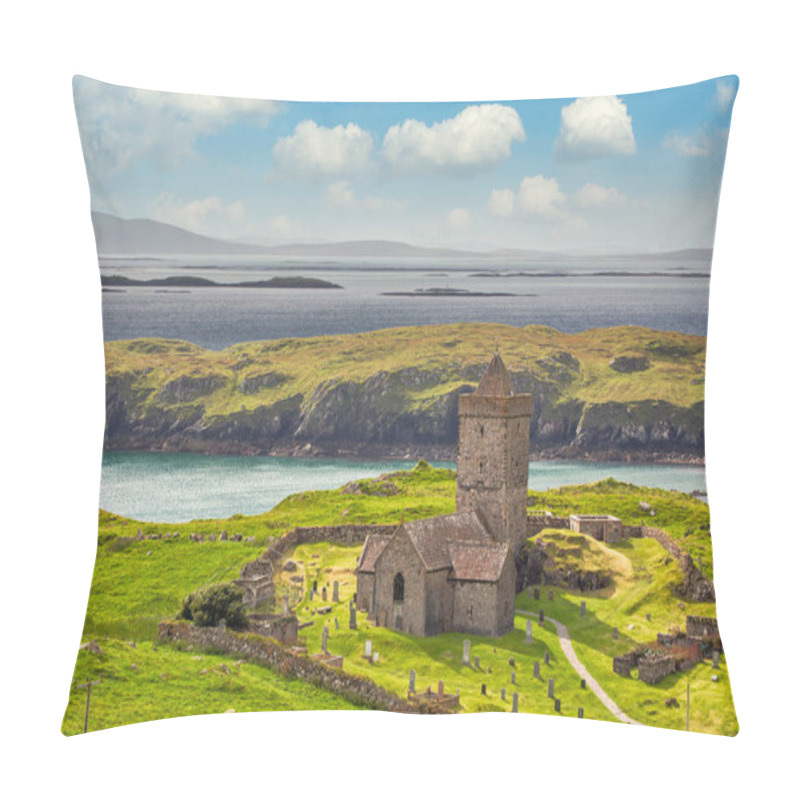 Personality  St Clements Church Near Roghadal South Of Leverburgh, Isle Of Harris, Outer Hebrides, Scotland Pillow Covers