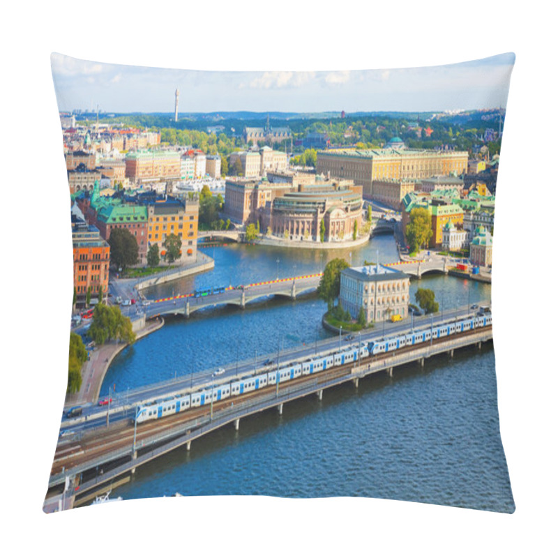 Personality  Aerial Panorama Of Stockholm, Sweden Pillow Covers