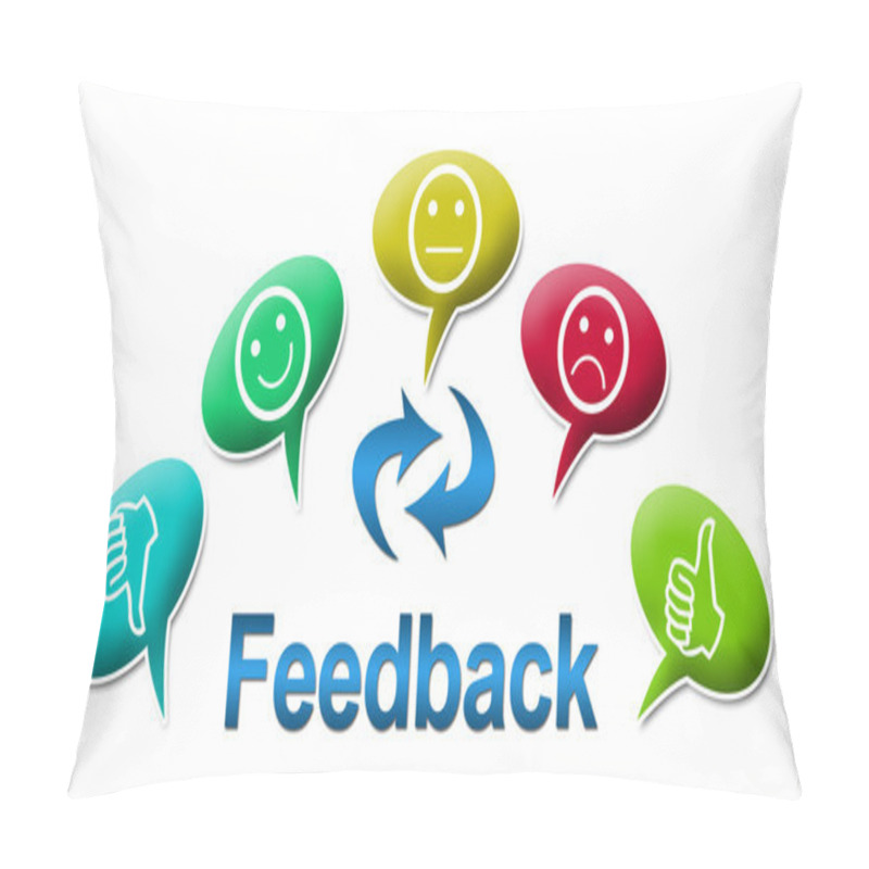 Personality  Feedback With Colourful Comments Symbol Pillow Covers