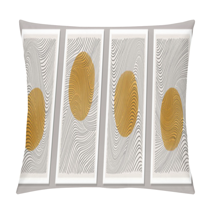 Personality  Trendy Set Of Abstract Creative Minimalist Artistic Hand Drawn Composition Pillow Covers