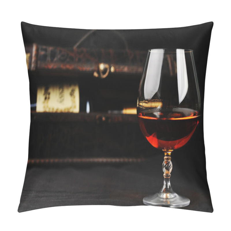 Personality  Glass Of Cognac Pillow Covers