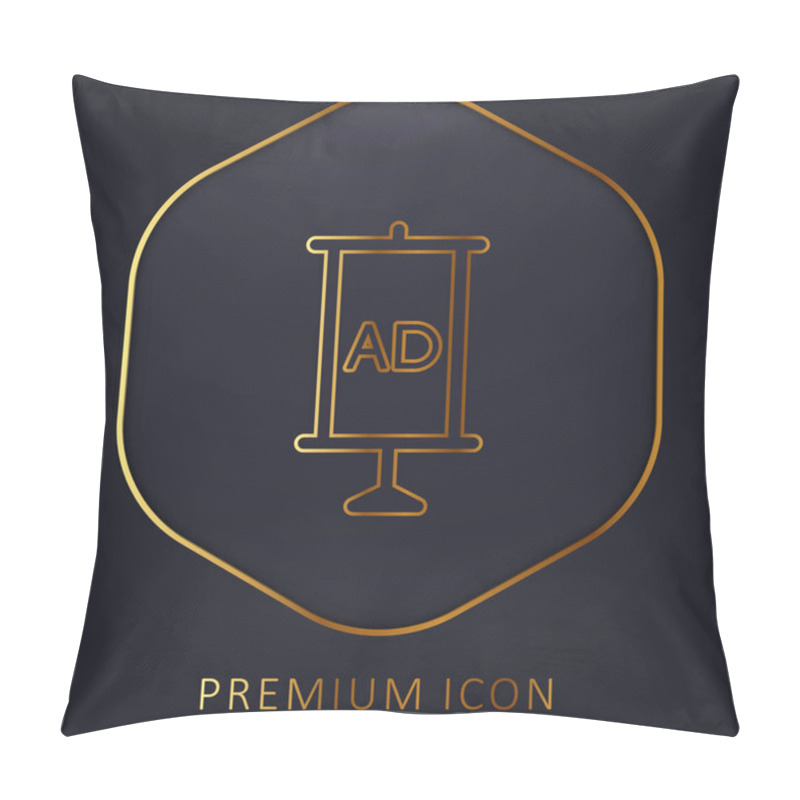 Personality  AD Board Golden Line Premium Logo Or Icon Pillow Covers