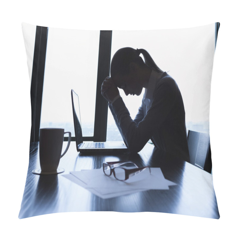 Personality  Stressed Business Woman Pillow Covers