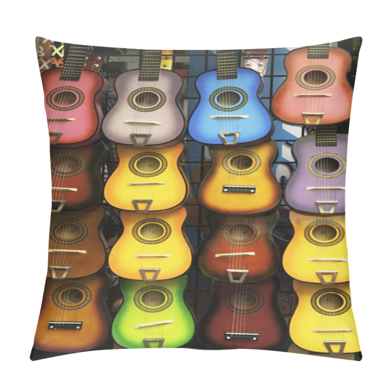 Personality  Rows Of Guitars Pillow Covers