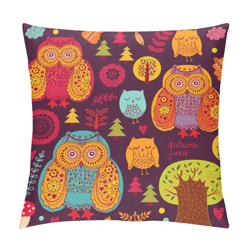 Personality  Background Wiht Owls Pillow Covers