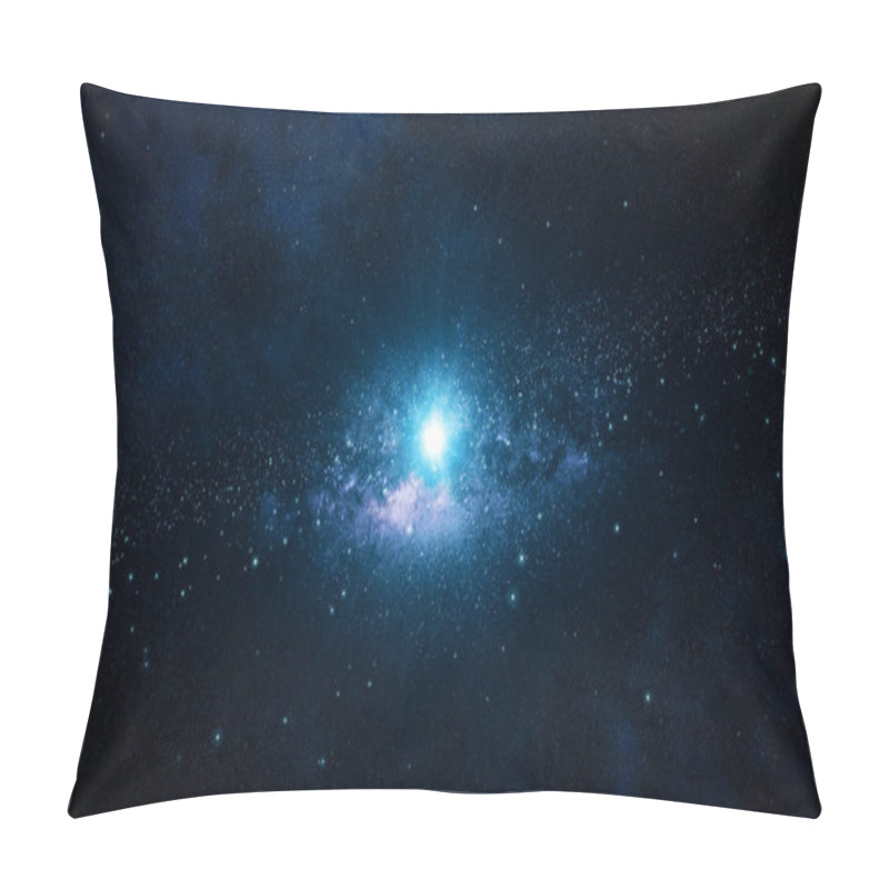 Personality  Dark Deep Space Nebula With Stars 3d Illustration Pillow Covers