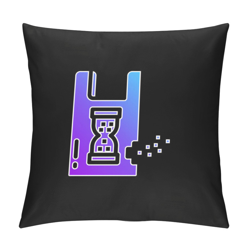 Personality  Biodegradable Blue Gradient Vector Icon Pillow Covers