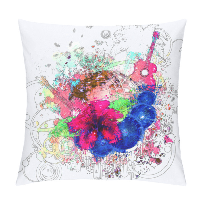 Personality  Grunge Tropical Patry Poster Pillow Covers