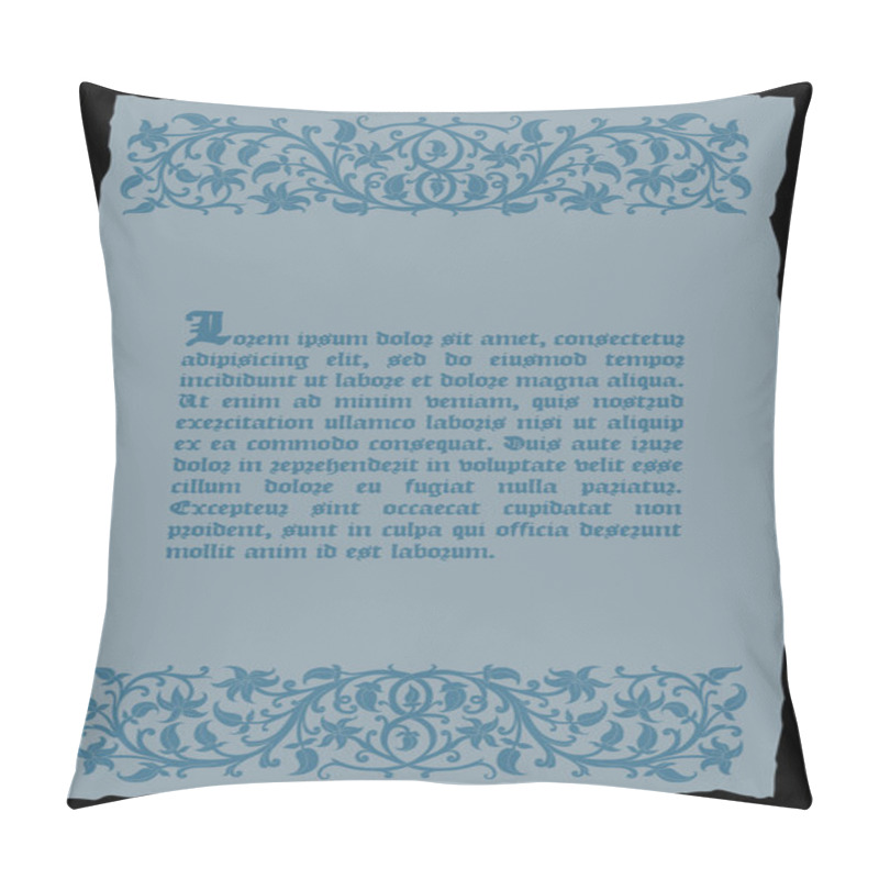 Personality  Template Book Page In A Medieval Style. Pillow Covers