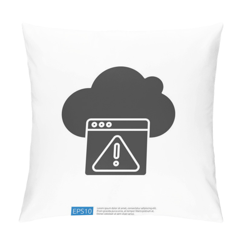 Personality  This Image Depicts A Cloud Symbol Above A Browser Window With An Pillow Covers