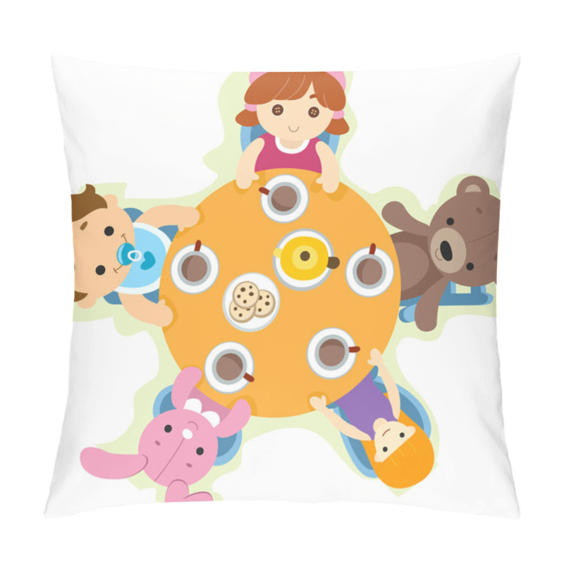 Personality  Dolls Tea Party Pillow Covers