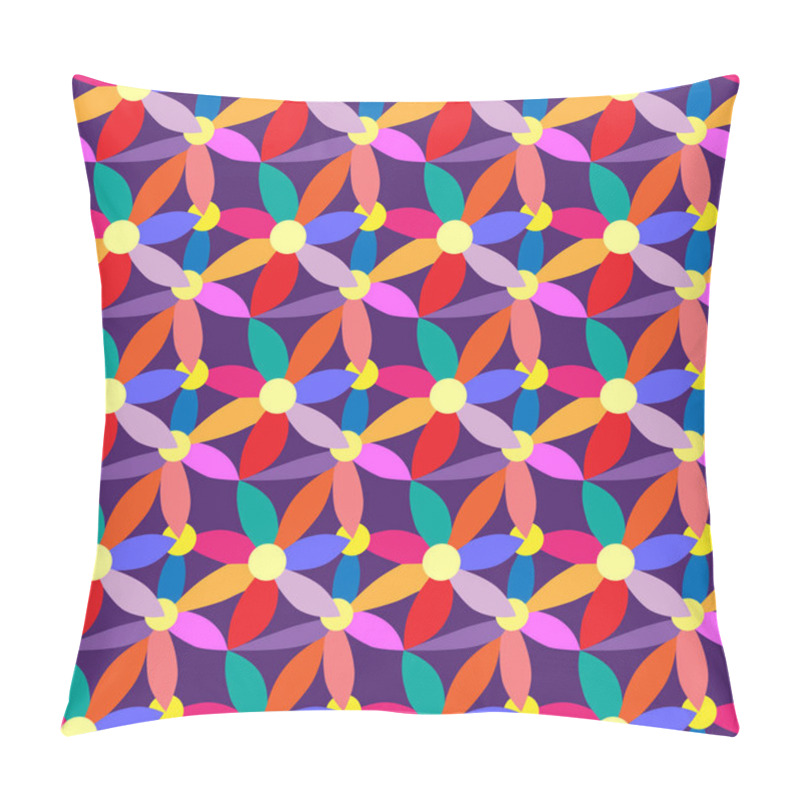 Personality  Geometric Pattern With Flowers Pillow Covers