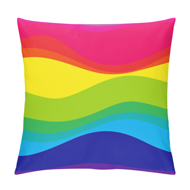 Personality  Seamless Rainbow Waves Pillow Covers