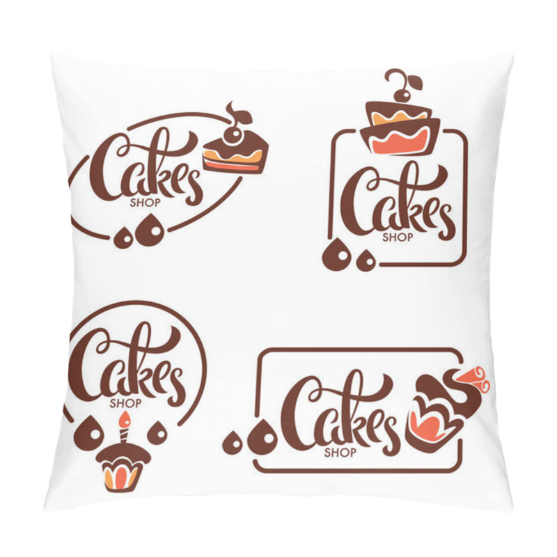 Personality  Bakery, Pastry, Confectionery, Cake, Dessert, Sweets Shop, Vecto Pillow Covers