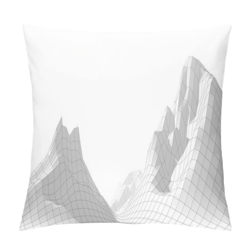 Personality  Illustration Of Terrain, Mountains, Desert, Sand Dune ,The Earth's Background Concept Pillow Covers