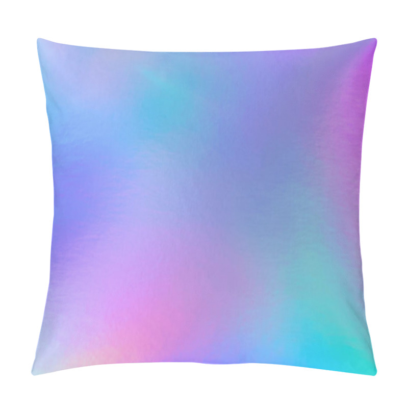 Personality  Abstract Trendy Rainbow Holographic Background In 80s Style. Blurred Texture In Violet, Pink And Mint Bright Neon Colors. Pillow Covers