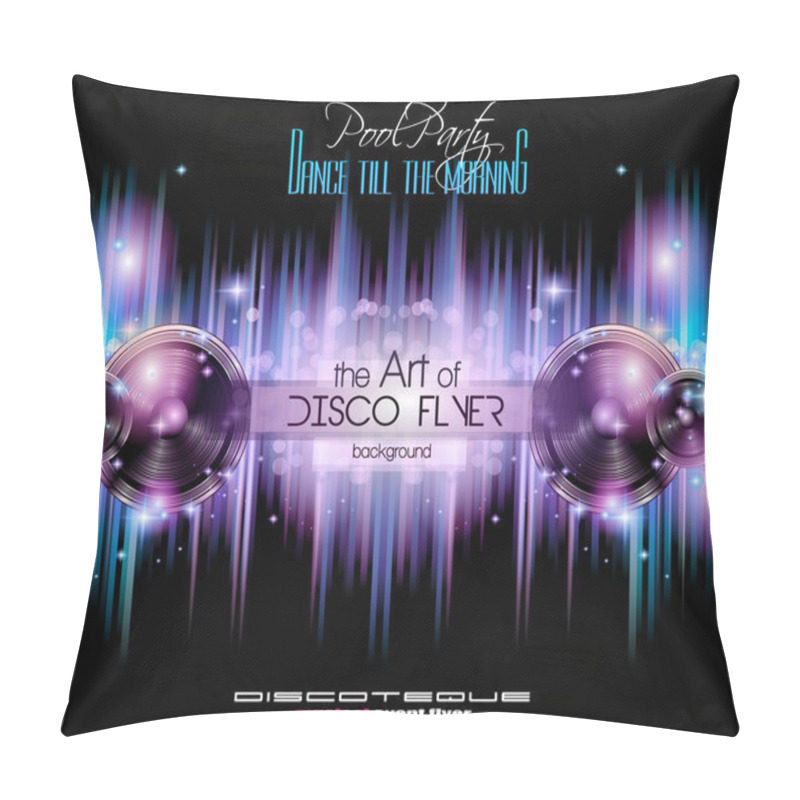 Personality  Disco Club Flyer Template Pillow Covers